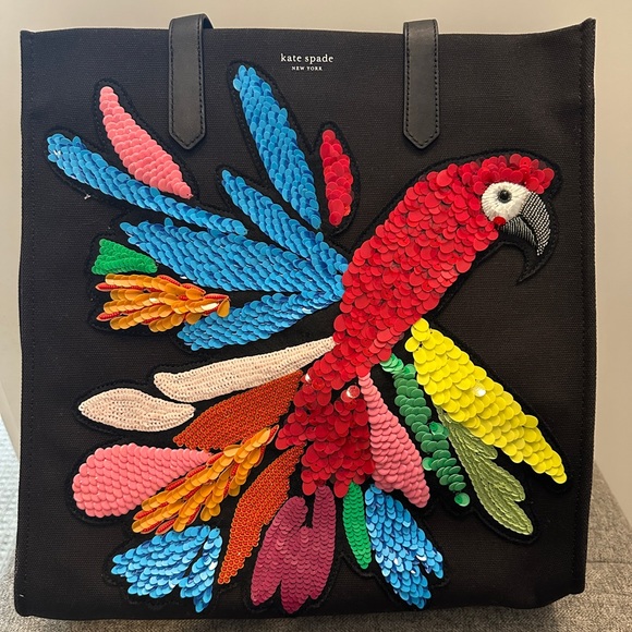 kate spade Handbags - Kate Spade Parrot Sequin black black multicolor parrot sequin applique